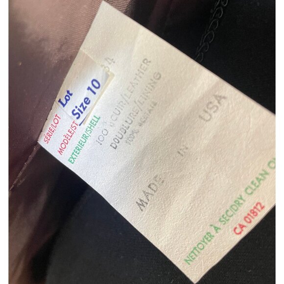 Vintage 70s leather jacket, rust brown, new with original tag, Opera, size 2 - Picture 10 of 10